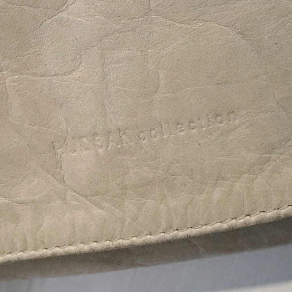 Rudsak leather shoulder hand bag clutch ivory envelope purse foldover cream rare - Picture 2 of 7